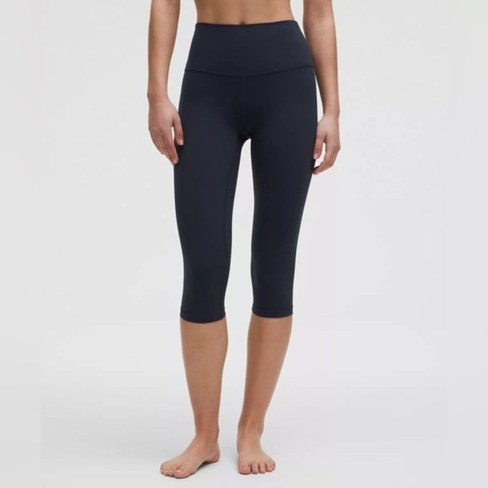 lululemon athletica Black Cropped High-Rise Leggings